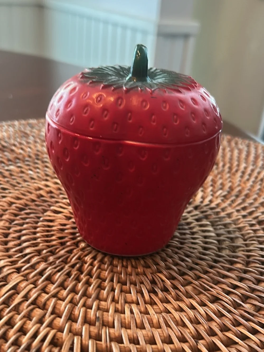 Hazel atlas strawberry jam jar